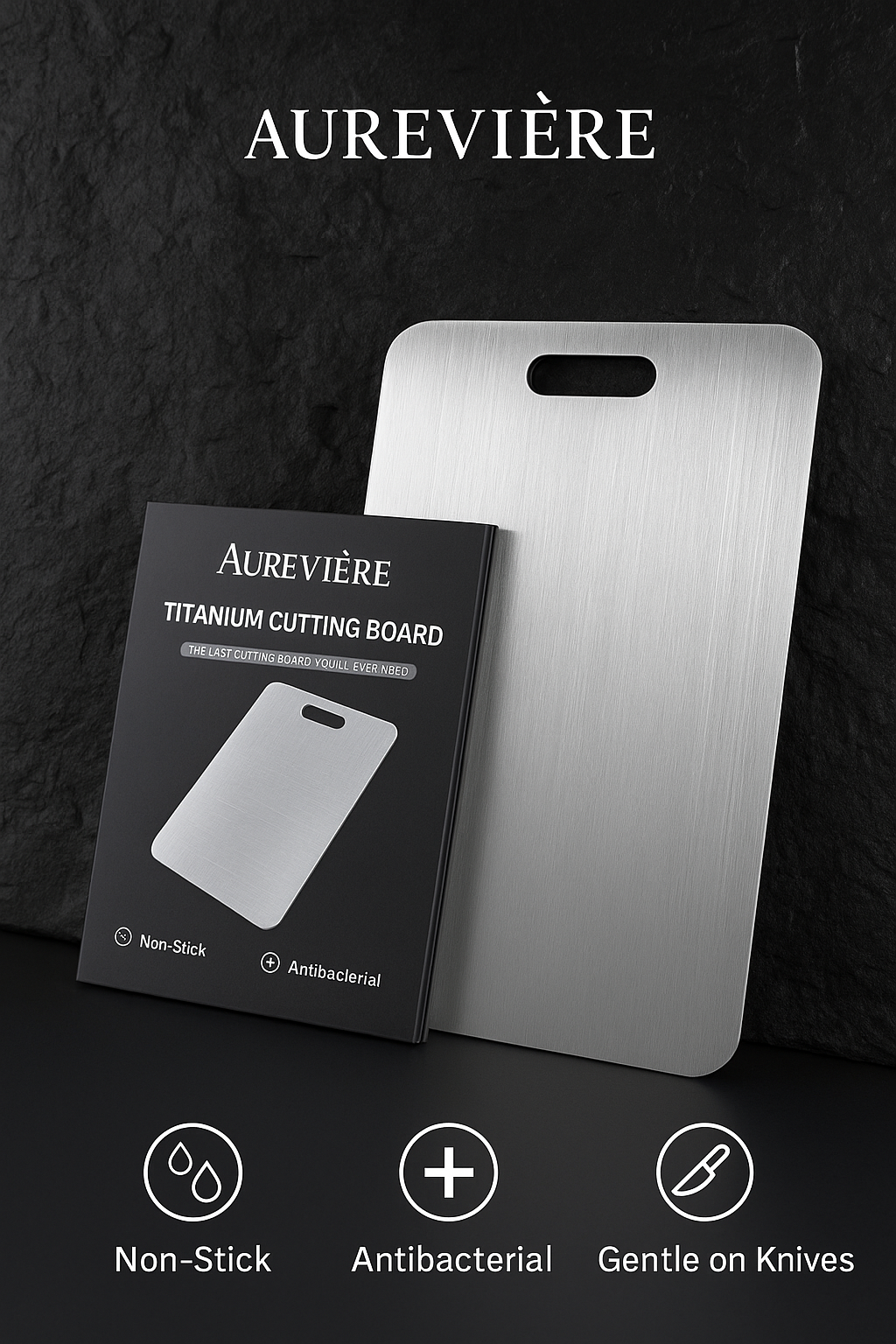TitanGuard™ 100% Pure Titanium Cutting Board
